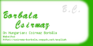 borbala csirmaz business card
